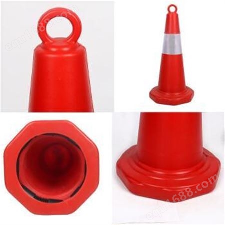 交通标志桶 雪糕筒 红色警示桶 停车路障筒障碍桶反光锥 70cm厘米/个